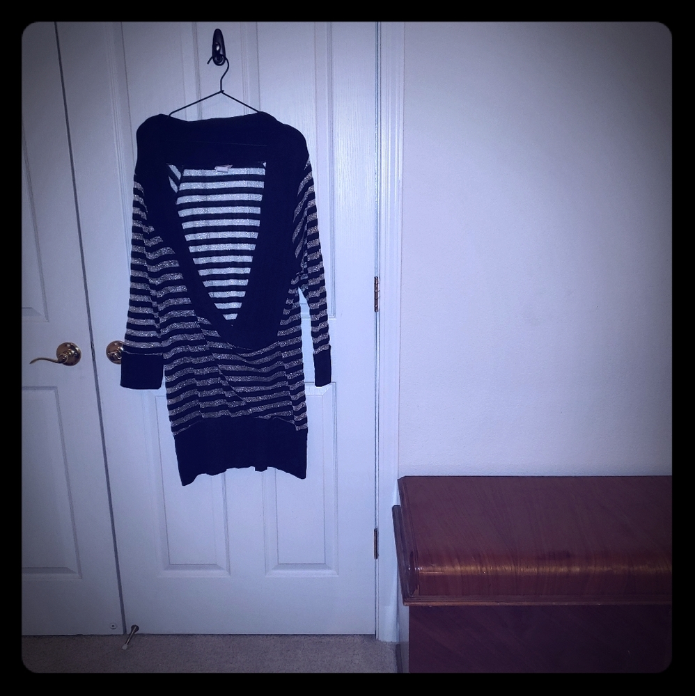 SWAK Gold and Black Striped Over Shirt